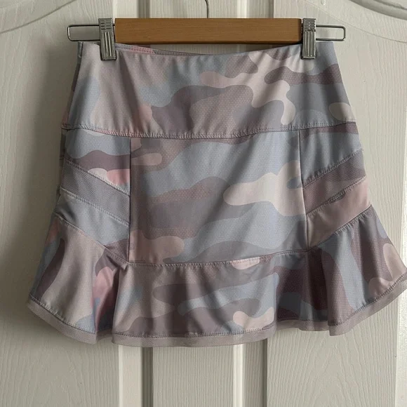 Lucky in Love Pink and Gray Camo Golf Skirt - Picture 2 of 4